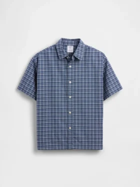 Camicia Oxford a quadri dal taglio comodo per bambini
