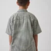 Camicia Oxford a quadri dal taglio comodo per bambini