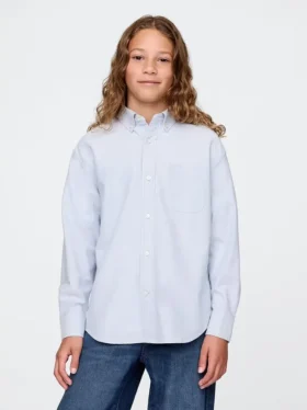 Camicia Oxford dal taglio morbido per bambini