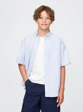 Camicia Oxford dal taglio morbido per bambini