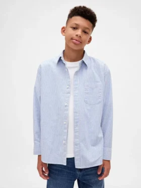 Camicia Oxford dal taglio morbido per bambini