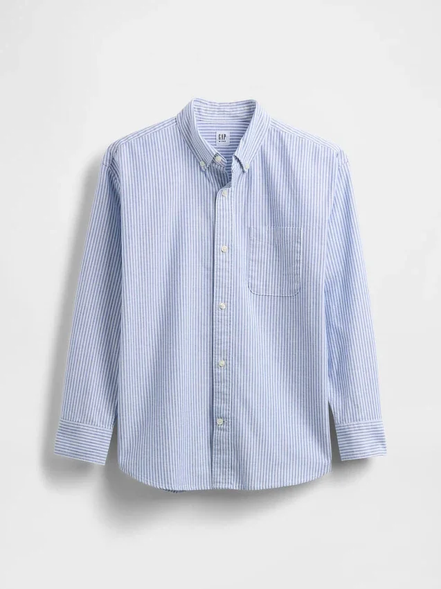 Camicia Oxford dal taglio morbido per bambini