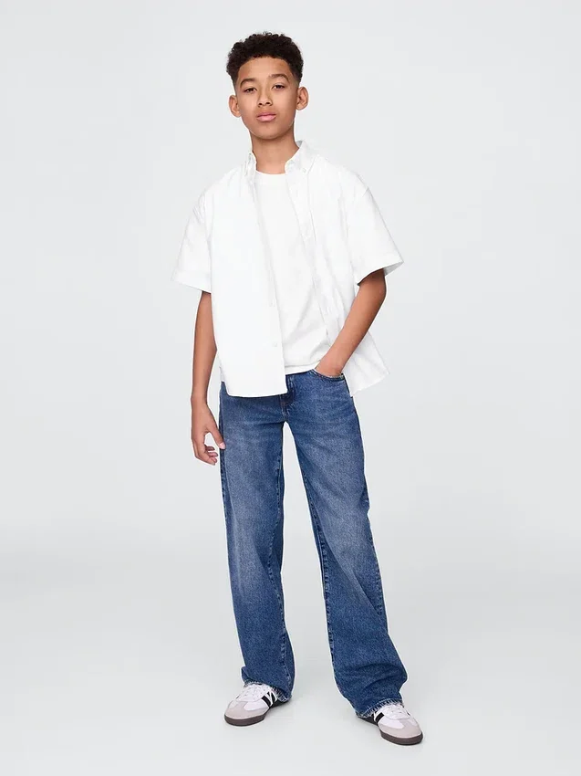 Camicia Oxford dal taglio morbido per bambini