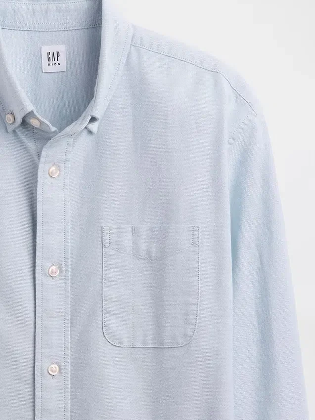 Camicia Oxford dal taglio morbido per bambini