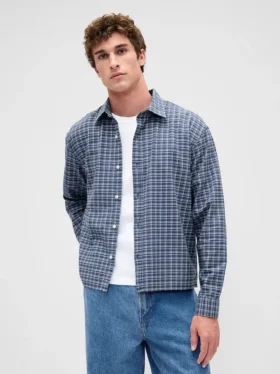 Camicia Oxford dal taglio rilassato e orlo dritto