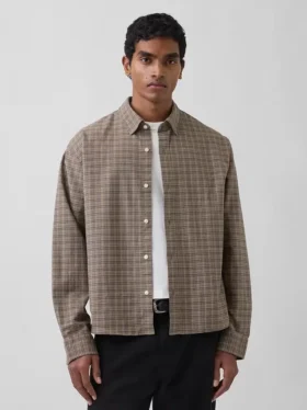 Camicia Oxford dal taglio rilassato e orlo dritto