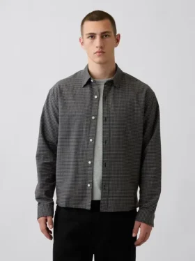 Camicia Oxford dal taglio rilassato e orlo dritto