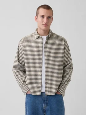 Camicia Oxford dal taglio rilassato e orlo dritto