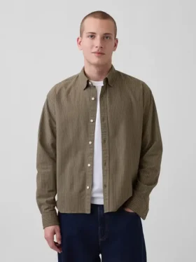 Camicia Oxford dal taglio rilassato e orlo dritto