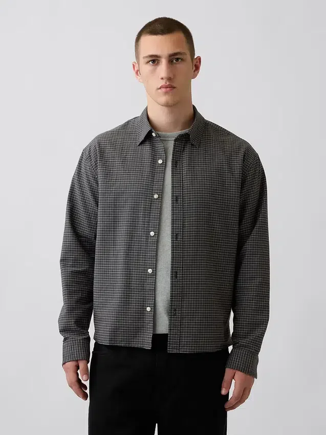 Camicia Oxford dal taglio rilassato e orlo dritto