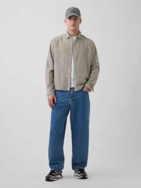 Camicia Oxford dal taglio rilassato e orlo dritto