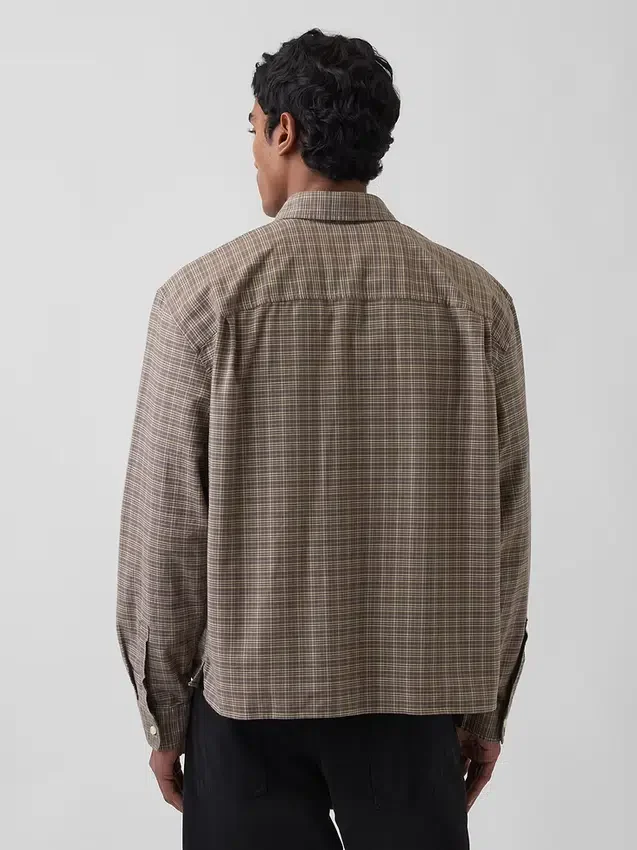 Camicia Oxford dal taglio rilassato e orlo dritto