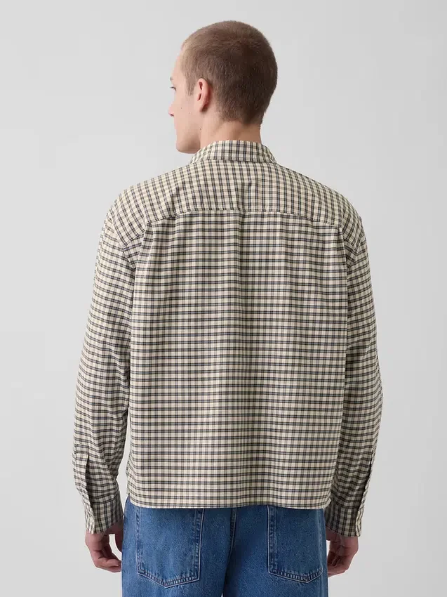 Camicia Oxford dal taglio rilassato e orlo dritto