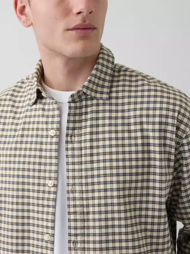 Camicia Oxford dal taglio rilassato e orlo dritto