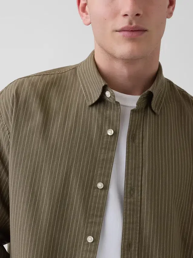Camicia Oxford dal taglio rilassato e orlo dritto