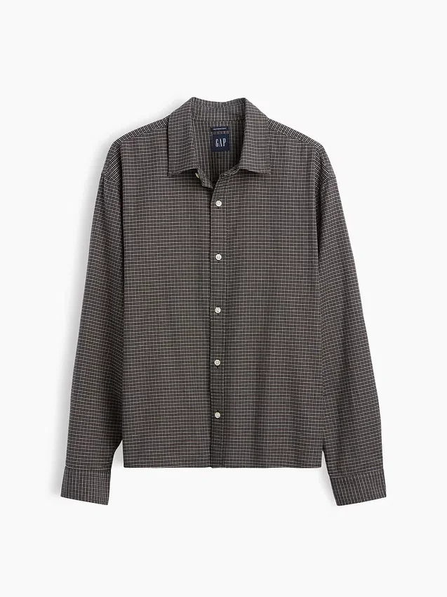 Camicia Oxford dal taglio rilassato e orlo dritto