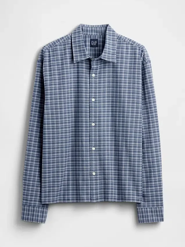 Camicia Oxford dal taglio rilassato e orlo dritto