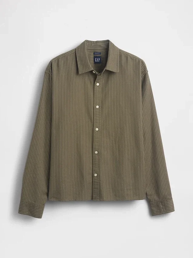 Camicia Oxford dal taglio rilassato e orlo dritto