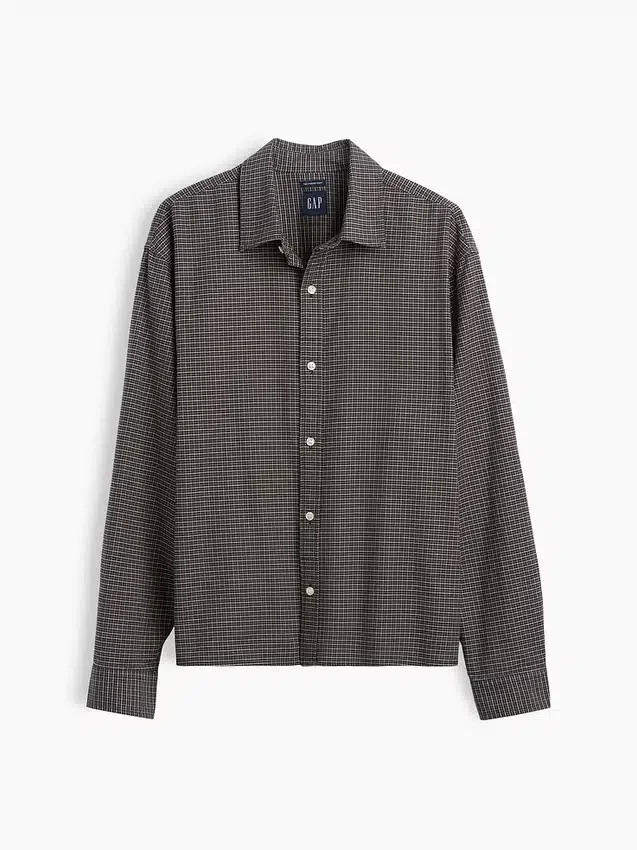 Camicia Oxford dal taglio rilassato e orlo dritto