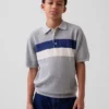 Camicia polo a righe dal taglio comodo per bambini