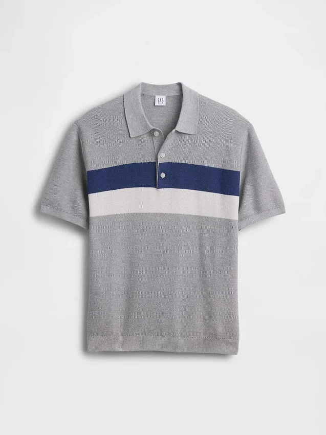 Camicia polo a righe dal taglio comodo per bambini
