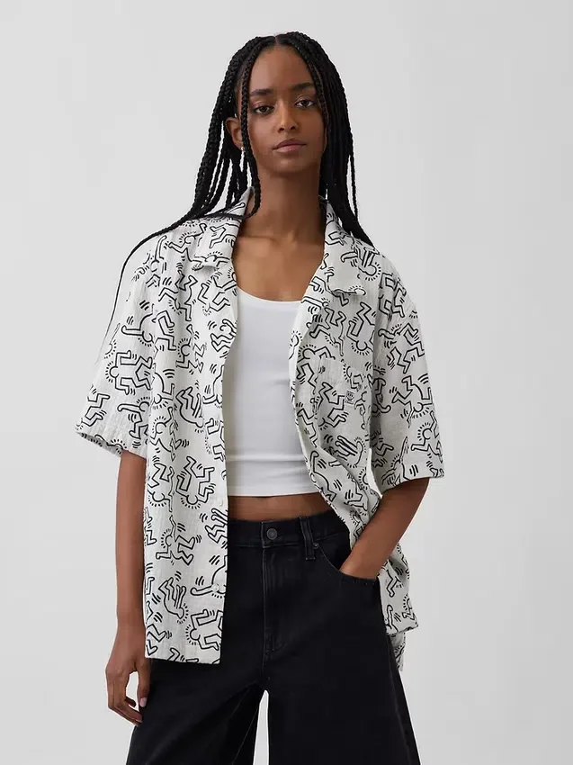 Camicia testurizzata Keith Haring