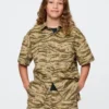 Camicia utility da bambino in tessuto ripstop