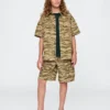 Camicia utility da bambino in tessuto ripstop