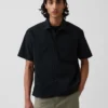 Camicia utility dalla linea morbida con orlo dritto