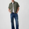 Camicia utility dalla linea morbida con orlo dritto