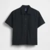Camicia utility dalla linea morbida con orlo dritto