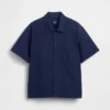 Camicia utility dalla linea morbida con orlo dritto