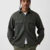 Camicia utility in denim ultra morbido dal taglio rilassato