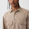 Camicia utility in denim ultra morbido dal taglio rilassato