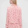 Camicie da pigiama in flanella con cuori GAP × Summer Fridays, vestibilità comoda