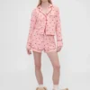 Camicie da pigiama in flanella con cuori GAP × Summer Fridays, vestibilità comoda