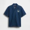 Camicie in denim per bambini dal taglio morbido con logo New York