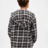 Camicie in flanella con cappuccio in cotone biologico per bambini