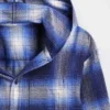 Camicie in flanella con cappuccio in cotone biologico per bambini