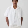 Camicie in misto lino e cotone dalla vestibilità comoda con orlo dritto