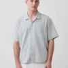 Camicie in misto lino e cotone dalla vestibilità comoda con orlo dritto