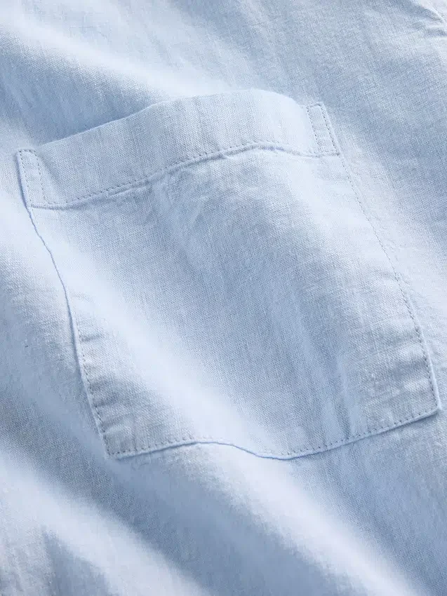 Camicie in misto lino e cotone dalla vestibilità comoda con orlo dritto