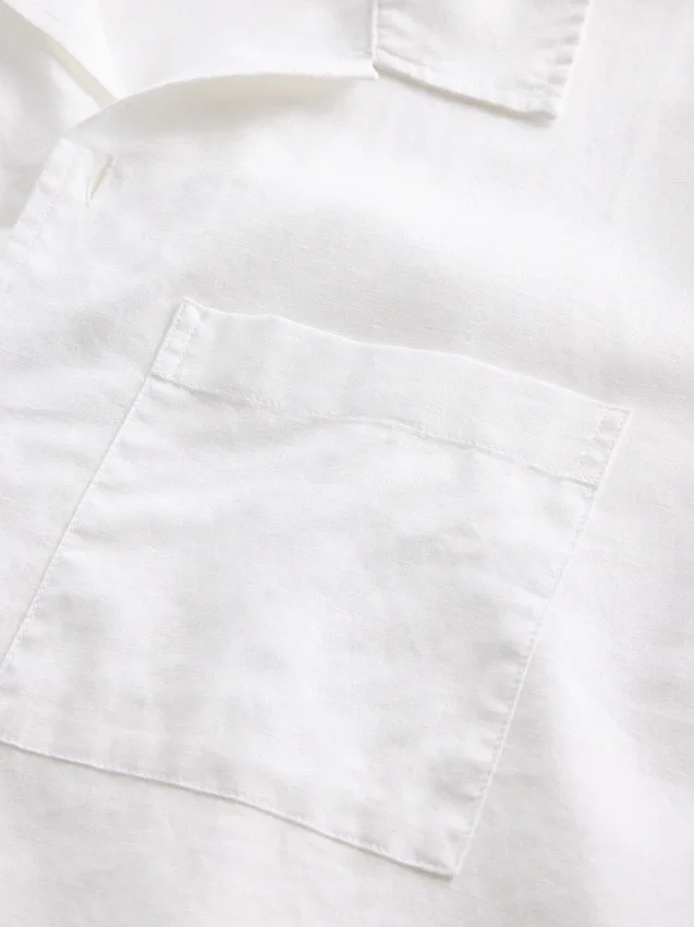 Camicie in misto lino e cotone dalla vestibilità comoda con orlo dritto