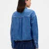 Camicie oversize in denim ultrasoft con orlo dritto e taglio corto