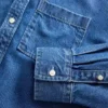 Camicie oversize in denim ultrasoft con orlo dritto e taglio corto