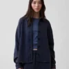 Camicie oversize in felpa francese pesante con chiusura a bottoni