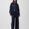 Camicie oversize in felpa francese pesante con chiusura a bottoni