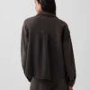 Camicie oversize in felpa francese pesante con chiusura a bottoni