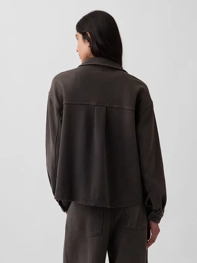 Camicie oversize in felpa francese pesante con chiusura a bottoni