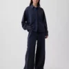 Camicie oversize in felpa francese pesante con chiusura a bottoni